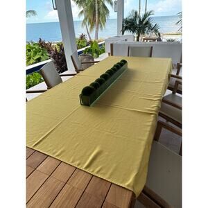 Vintage Tablecloth Gold Yellow 104" x 59" Rectangle